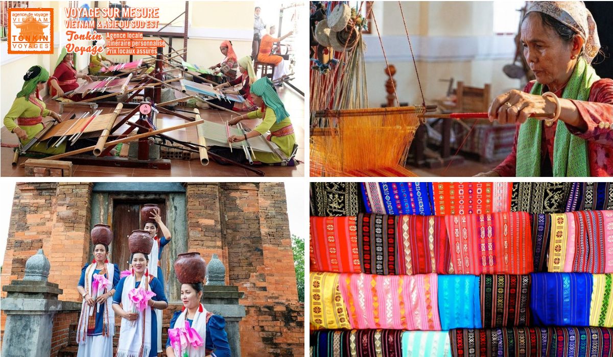Villages artisanaux Vietnam Tissage traditionnel Cham My Nghiep Ninh Thuan Sud Vietnam